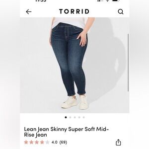 3x NWT Torrid lean Jean skinny super soft mid rise Jean